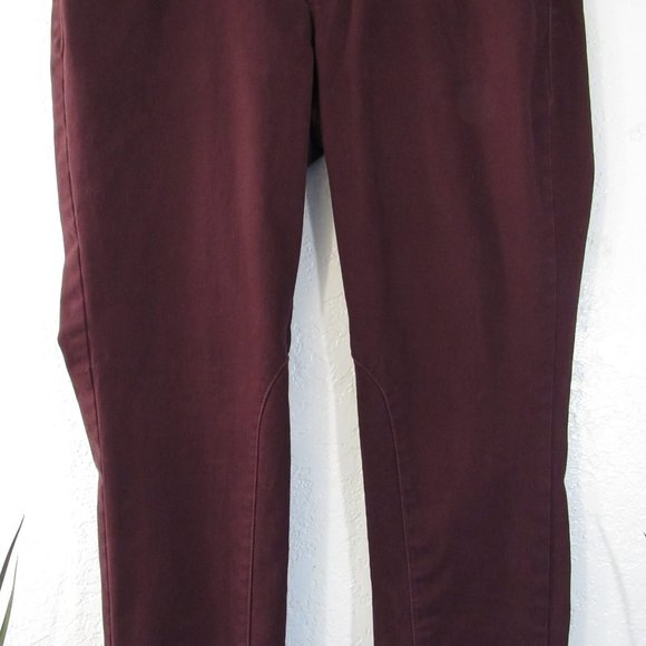 Wine Stretch Skinny Leg Jeans Zip Ankle Sz 4 R - Picture 3 of 13